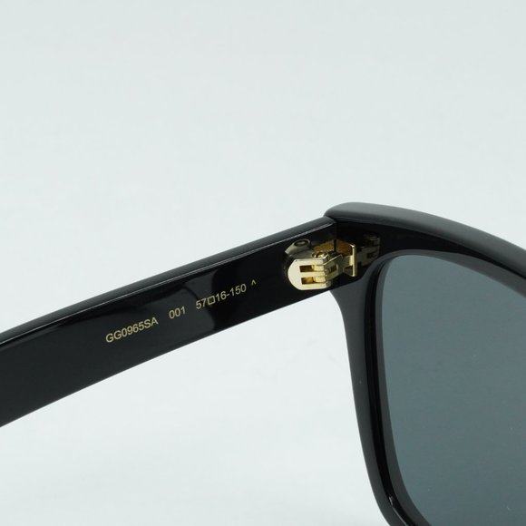 💯 NEW GUCCI GG0965SA 001 BLACK GREY SUNGLASSES - Picture 7 of 11